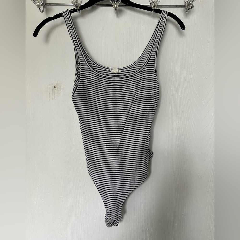 Garage striped body suit